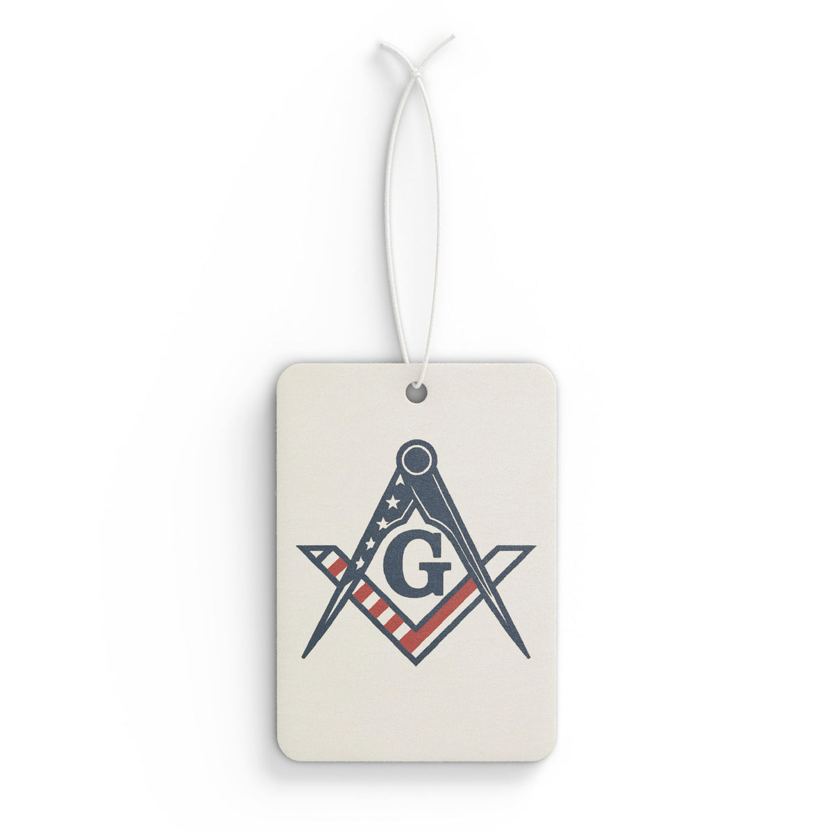 Master Mason Blue Lodge Car Air Freshener - Square & Compass G US Flag - Bricks Masons