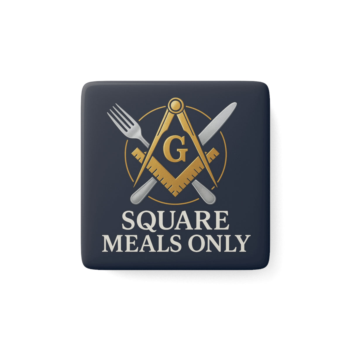 Master Mason Blue Lodge Magnet - Porcelain With Magnet - Bricks Masons