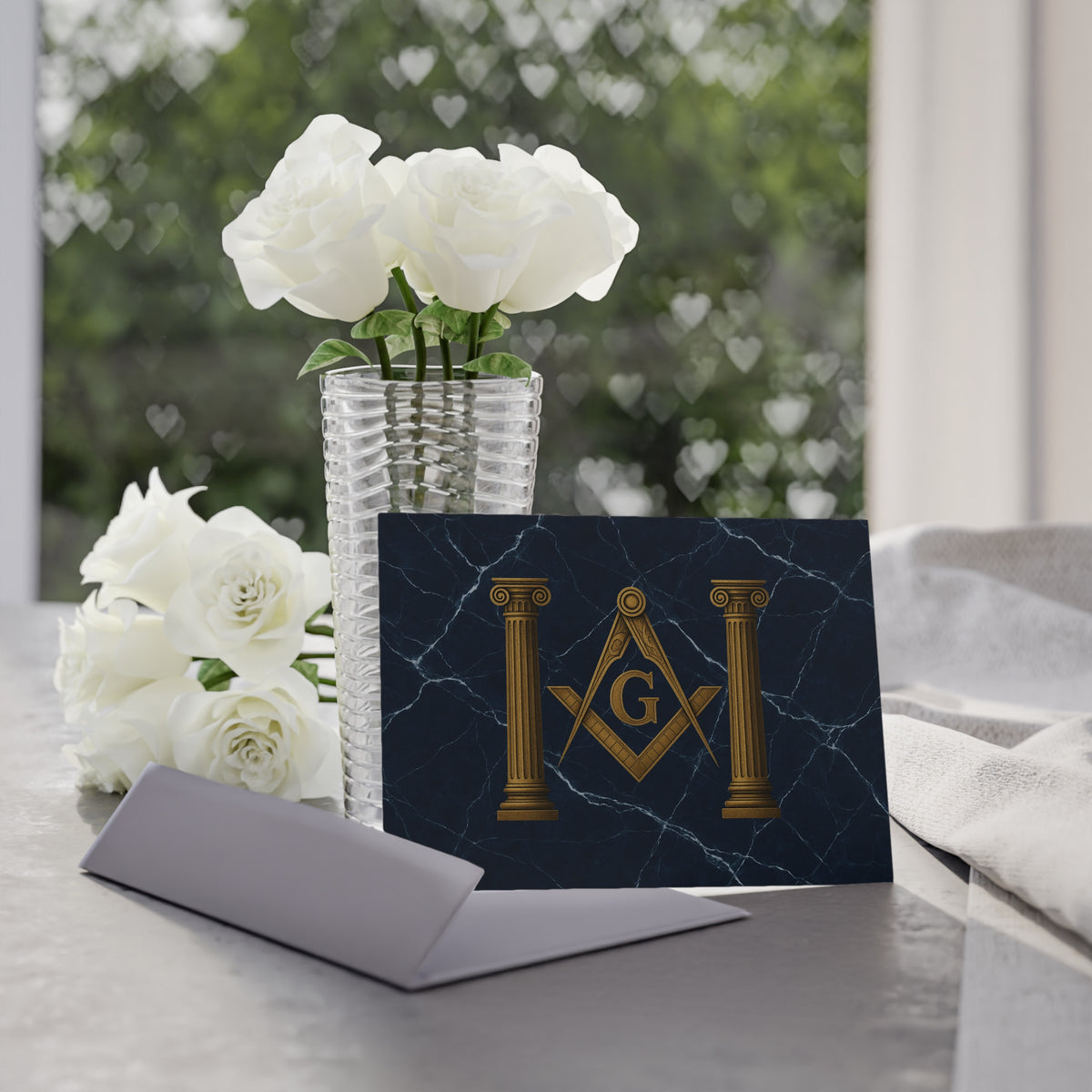Master Mason Blue Lodge Greeting Card - (Two-sided print) - Bricks Masons