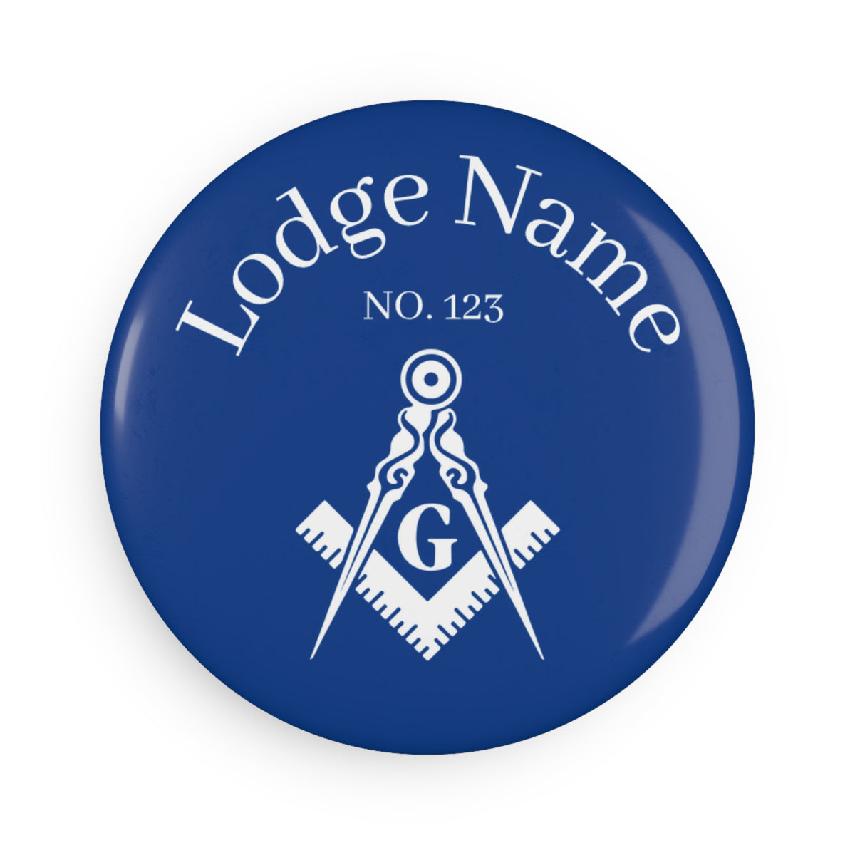 Master Mason Blue Lodge Magnet - Decorative Refrigerator Custom - Bricks Masons