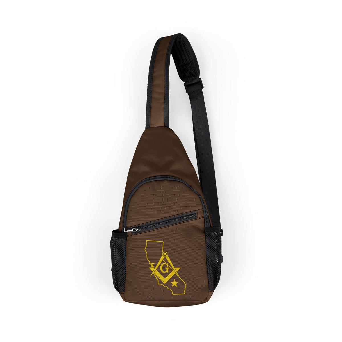 Master Mason Blue Lodge Crossbody Bag - California Mason Nylon Fabric - Bricks Masons