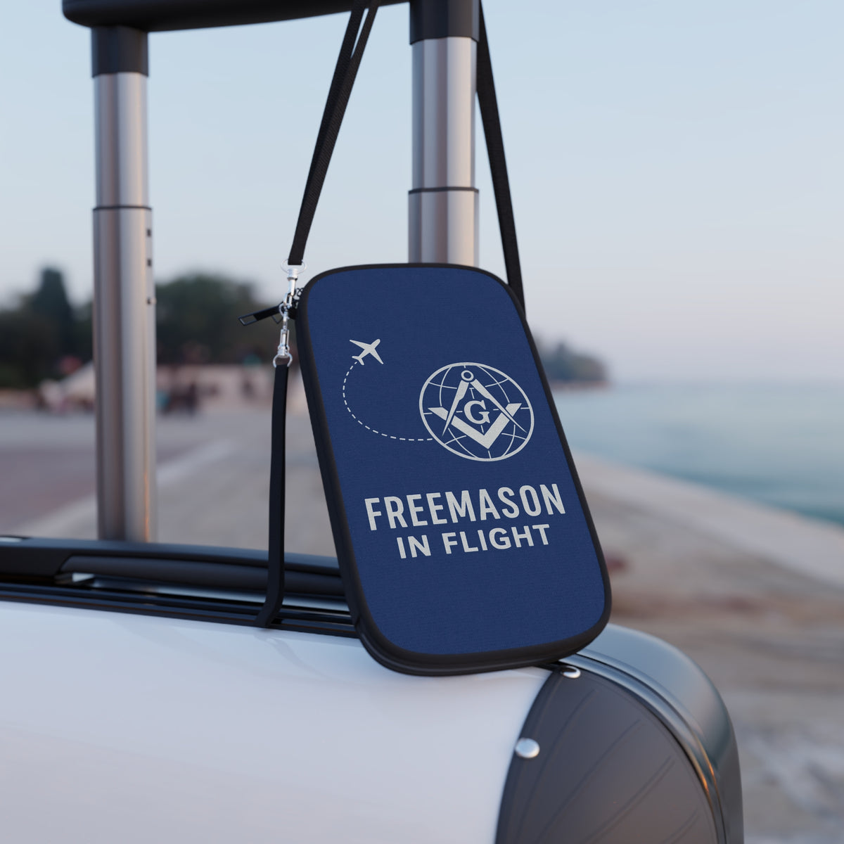 Master Mason Blue Lodge Passport Wallet - Navy Blue Freemason In Flight - Bricks Masons