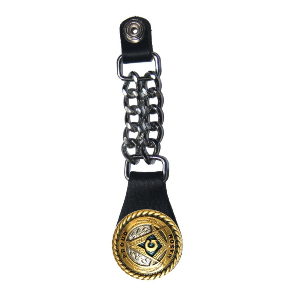 Master Mason Blue Lodge Vest Extender - Proud Mason Double Curb Chain - Bricks Masons