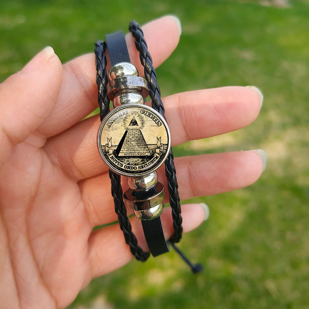 Master Mason Blue Lodge Bracelet - Square & Compass with G Wristbands