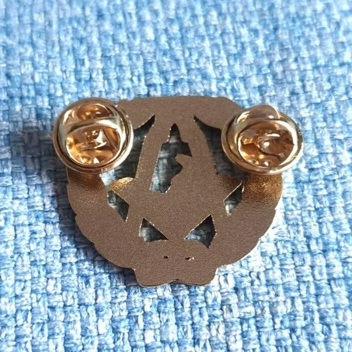 Junior Deacon Blue Lodge Lapel Pin - Wreathed Moon - Bricks Masons
