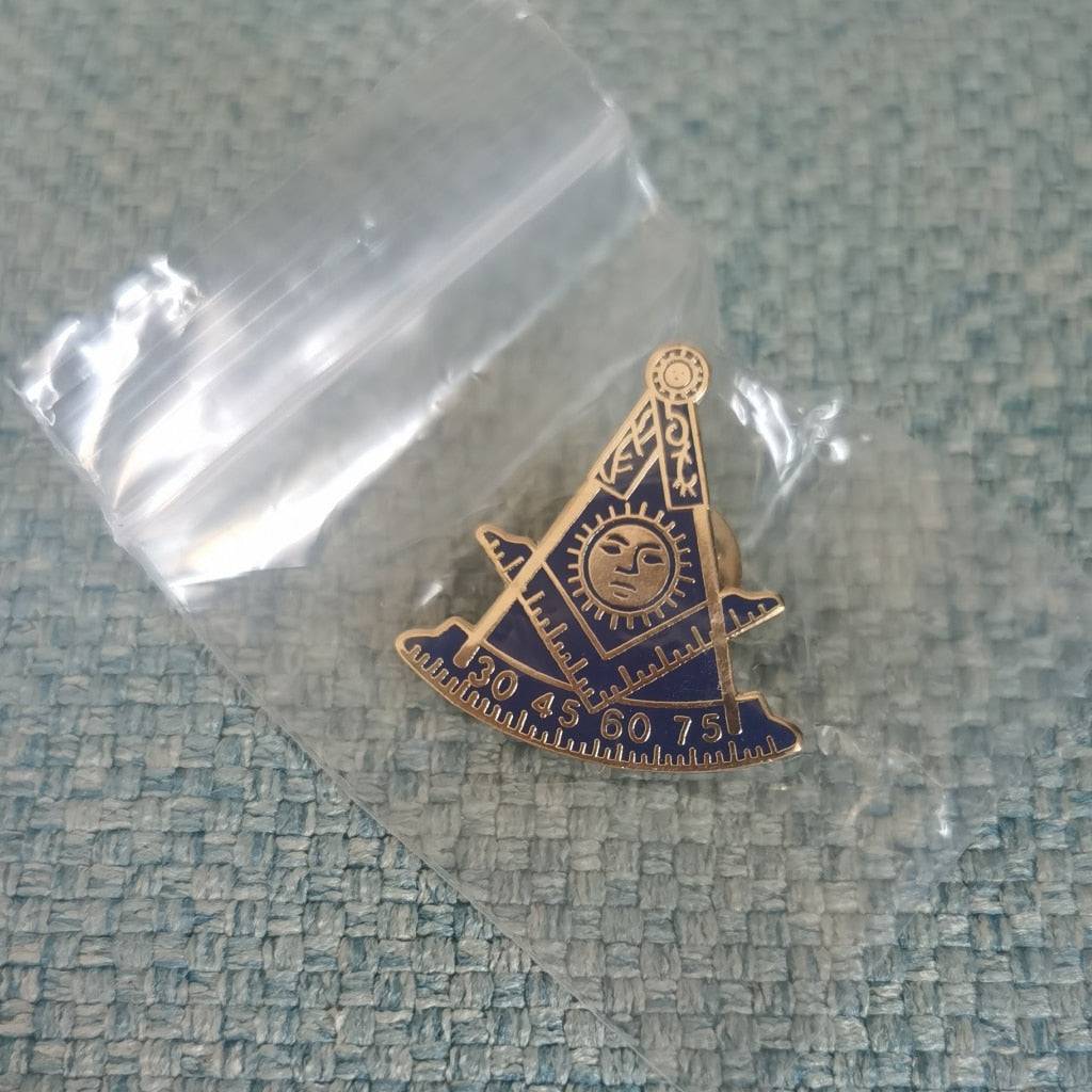 Past Master Blue Lodge Lapel Pin - Black & Blue - Bricks Masons