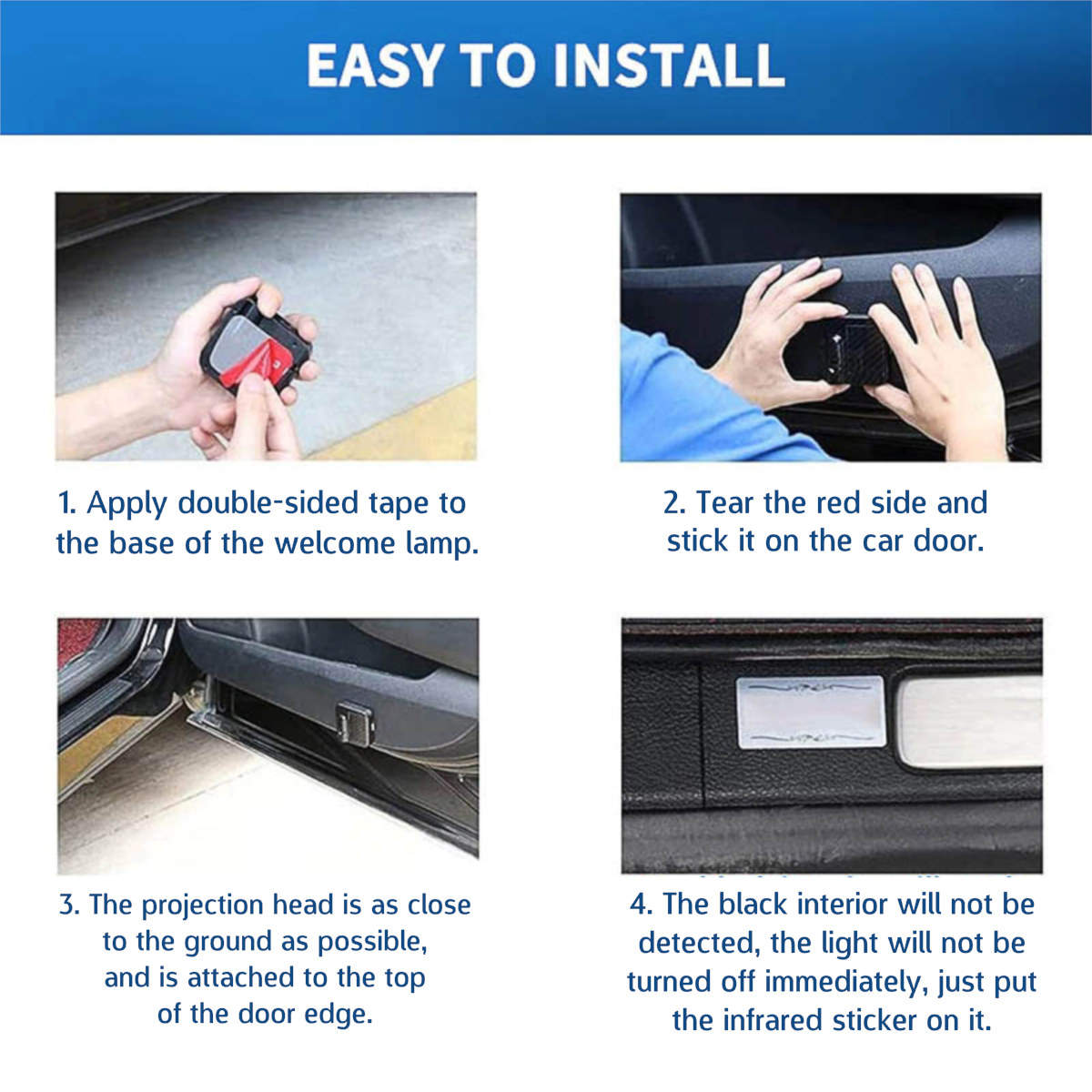 Council Car Door Light Projector - Customizable Wireless LED - Bricks Masons