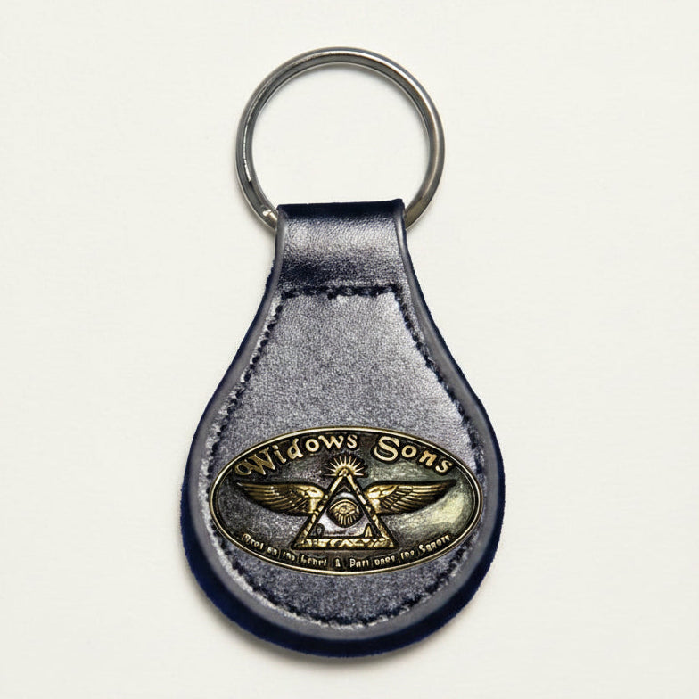 Widows Sons Keychain - Black Leather - Bricks Masons