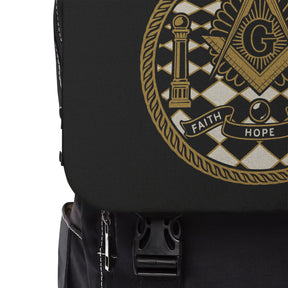 Master Mason Blue Lodge Backpack - Faith Hope Charity - Bricks Masons