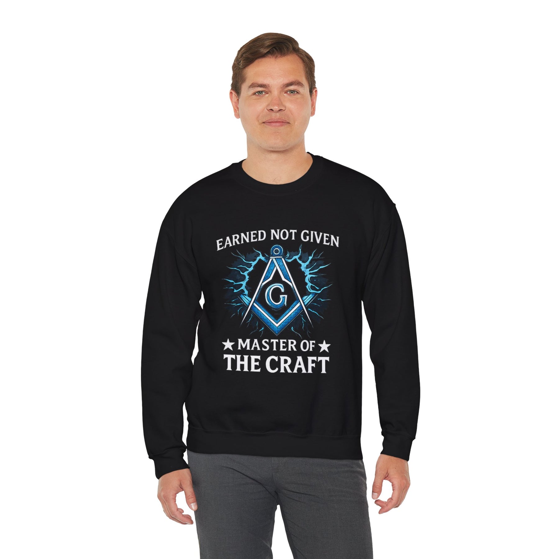 Master Mason Blue Lodge Sweatshirt - Earned Not Given Master of The Craft S&C G