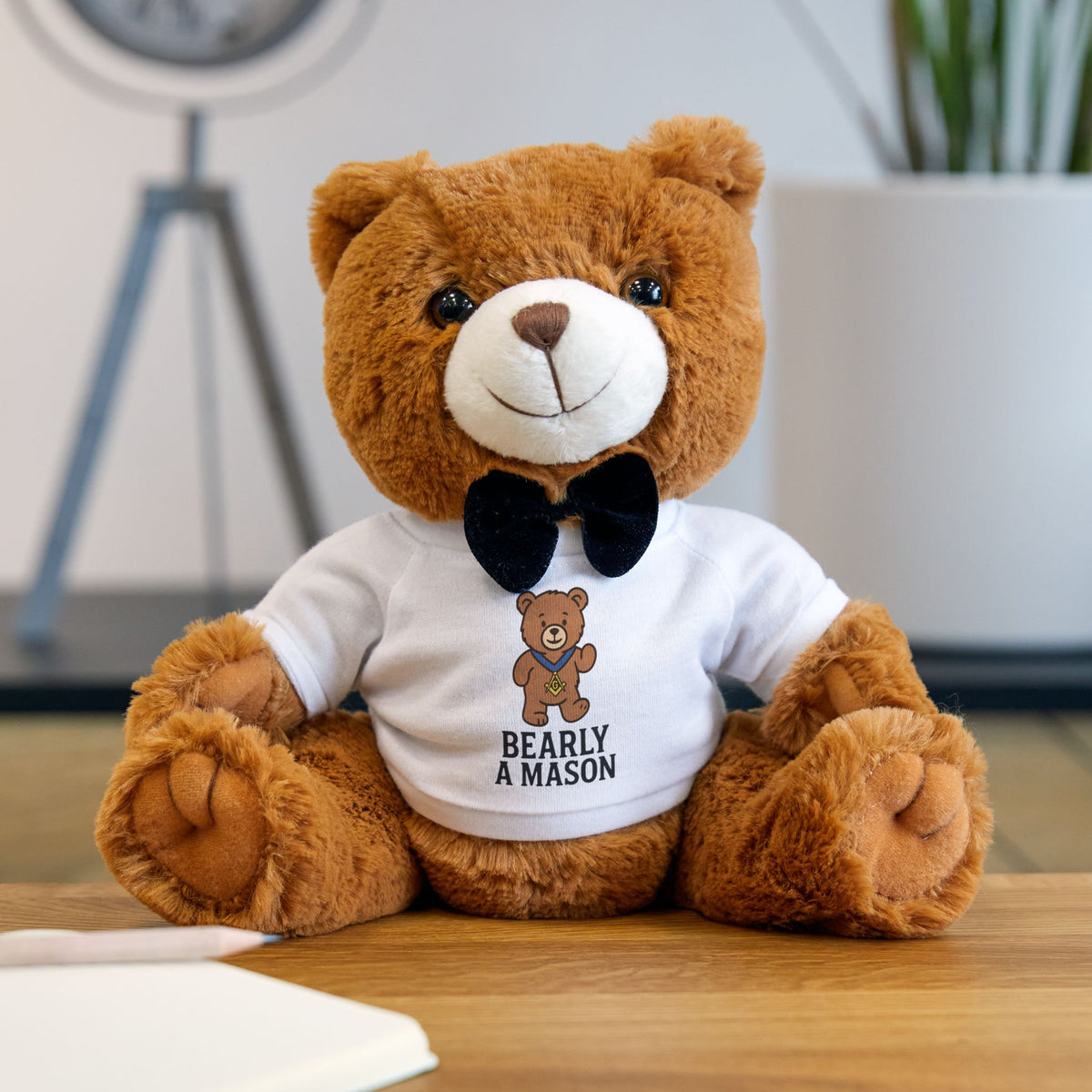 Master Mason Blue Lodge Teddy Bear - Bearly A Mason Plushie - Bricks Masons