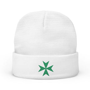Order Of Saint Lazarus Beanie - Knit Embroidery Emblem - Bricks Masons