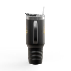 Eye of Providence Ringneck Tumbler - Black & Gold Stainless Steel & Insulated - Bricks Masons