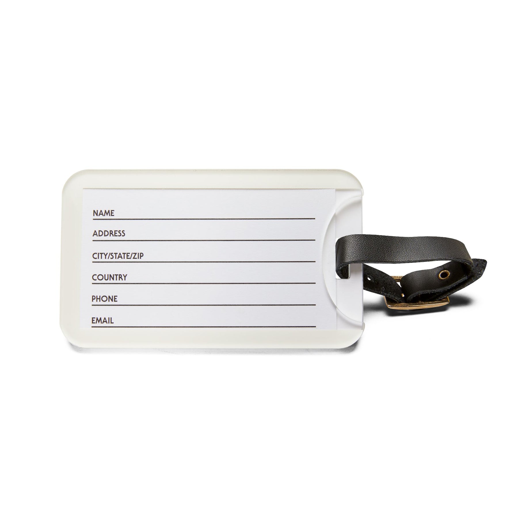 Master Mason Blue Lodge Luggage Tag - Georgia Mason With Black Leather Strap - Bricks Masons