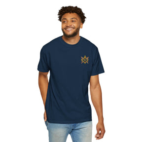 Master Mason Craft T-Shirt - United Kingdom Mason Garment-Dyed Tee - Bricks Masons