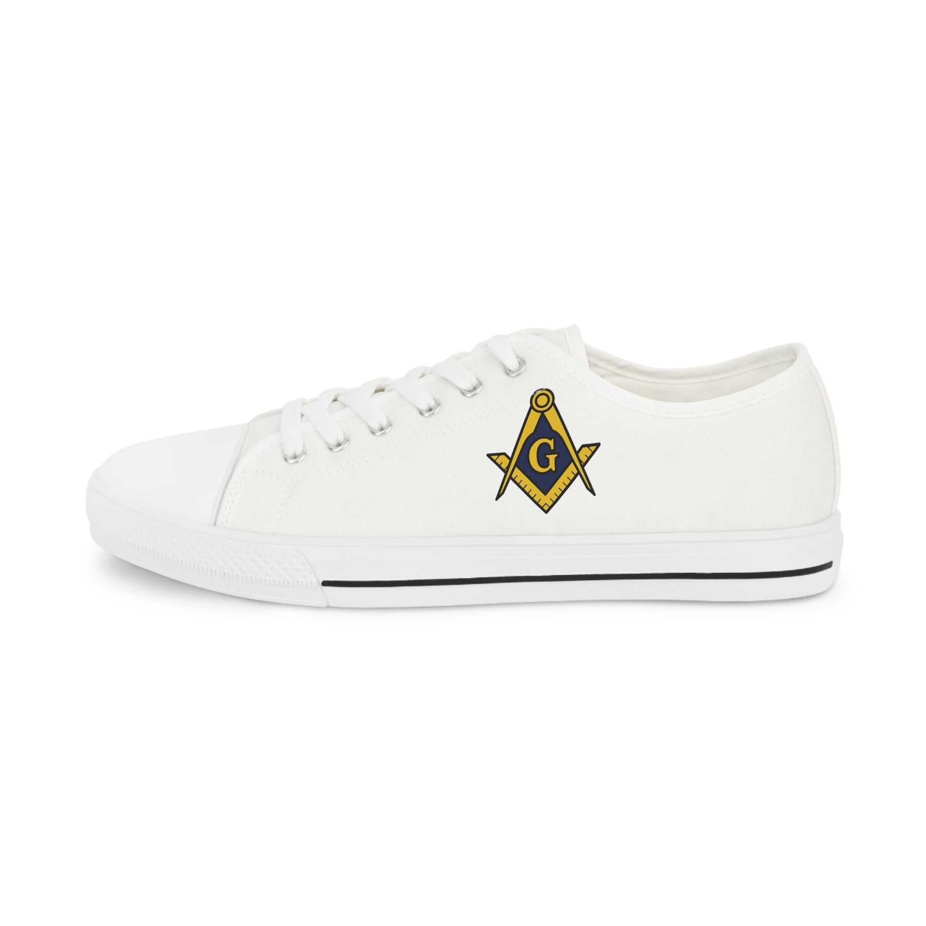 Master Mason Blue Lodge Sneaker - Low Top Sneaker Black & White Sole - Bricks Masons