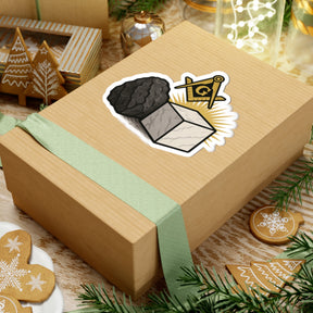 Master Mason Blue Lodge Sticker Decal - Kiss-Cut Rough Ashlar and Perfect Ashlar - Bricks Masons