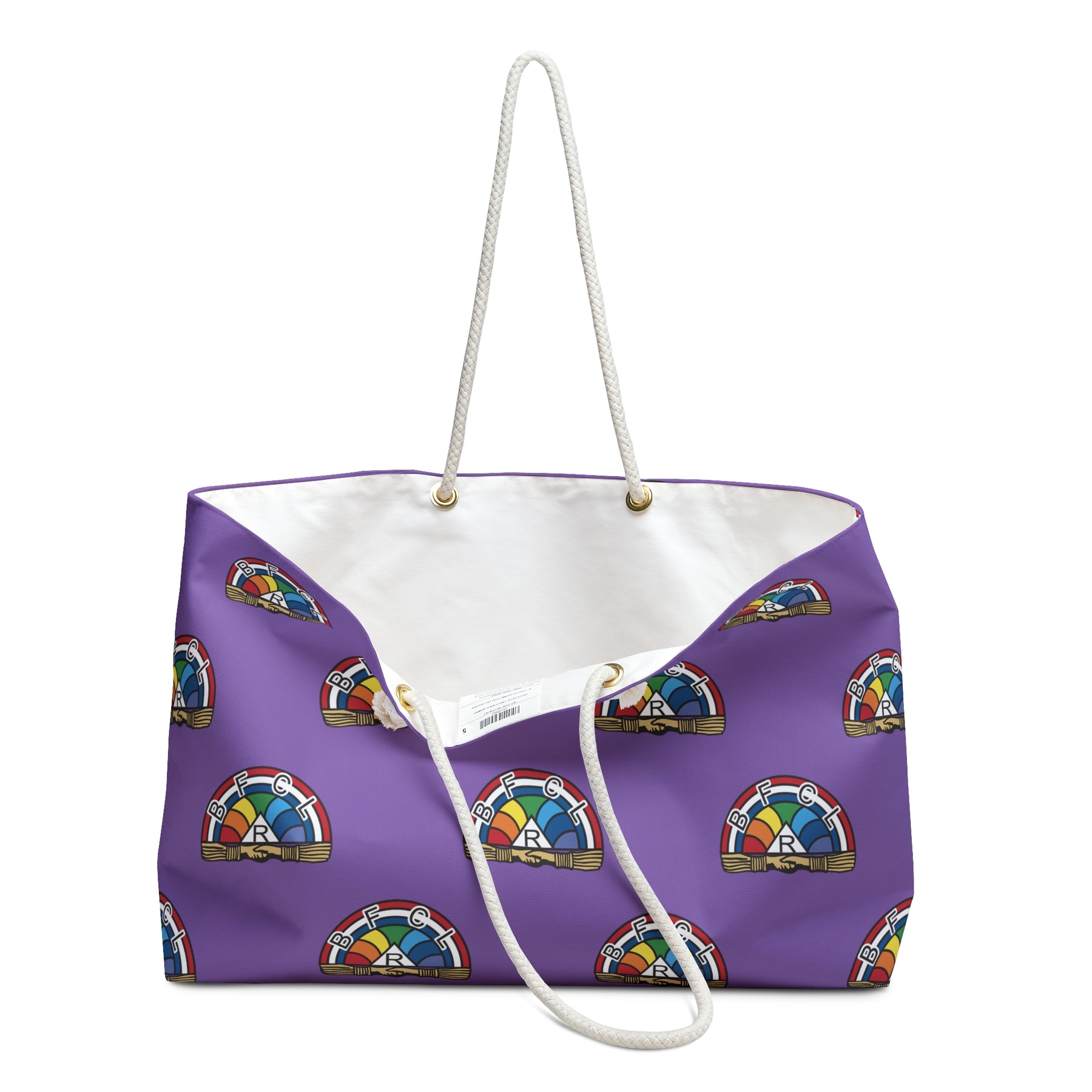 International Order of The Rainbow For Girls Travel Bag - Purple Weekender Bag - Bricks Masons