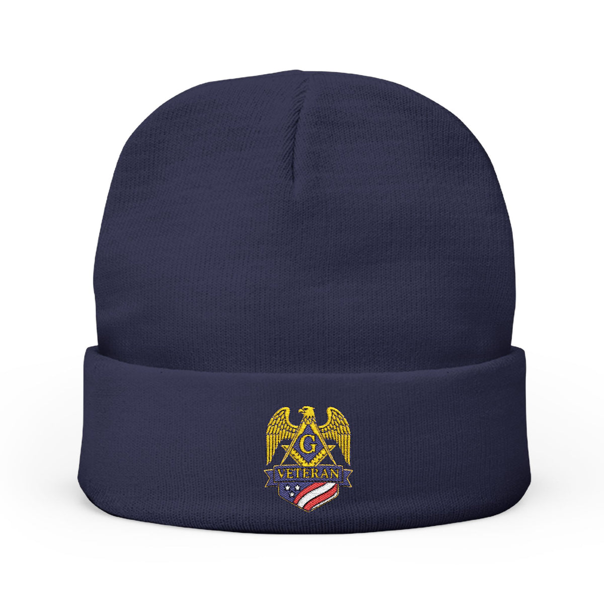 Master Mason Blue Lodge Beanie - Knit Embroidery Veteran Mason Various Colors - Bricks Masons
