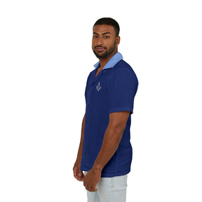 Men's Hawaiian Camp Shirt (AOP) - Bricks Masons