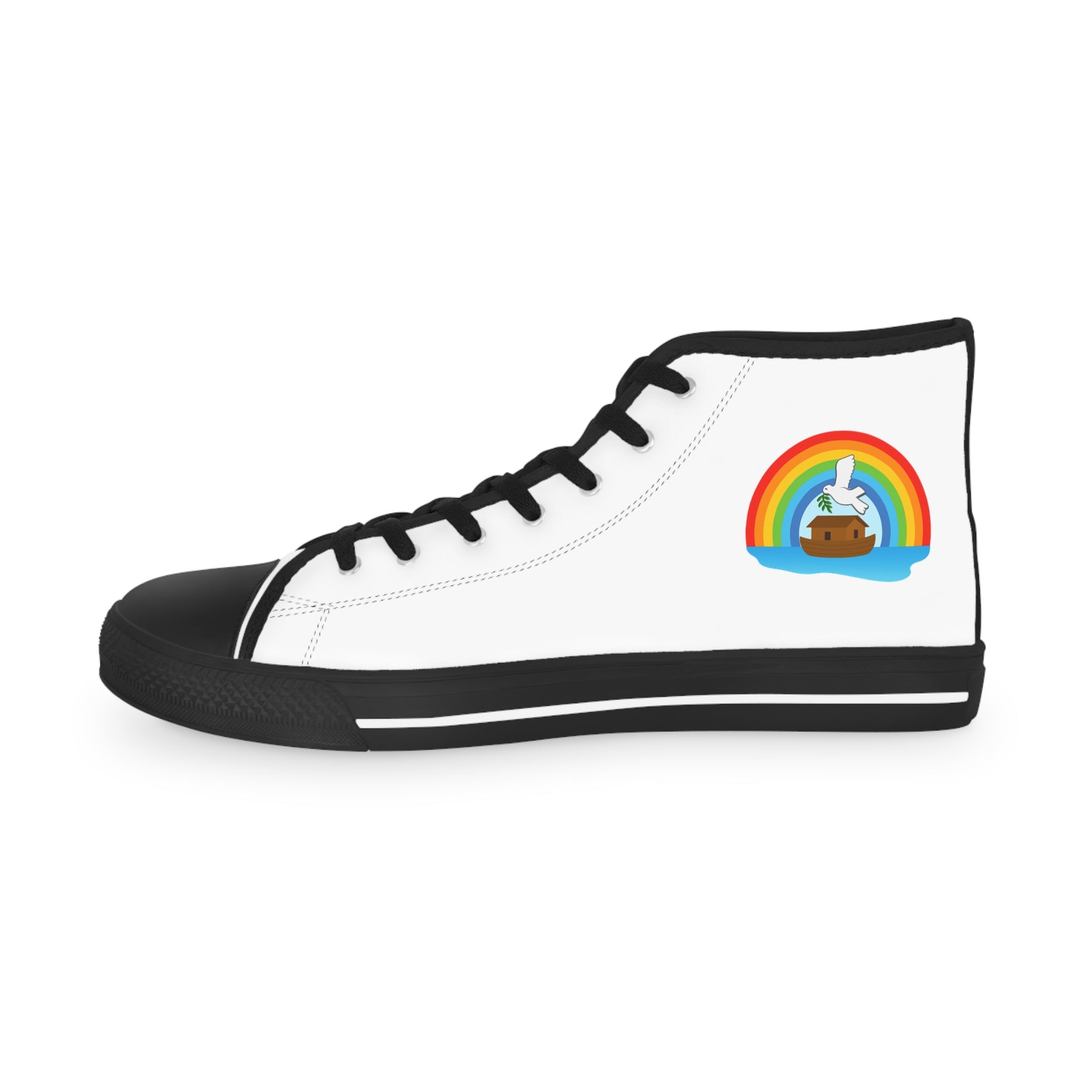 Royal Ark Mariner Sneaker - High Top Black & White Colorful Emblem - Bricks Masons