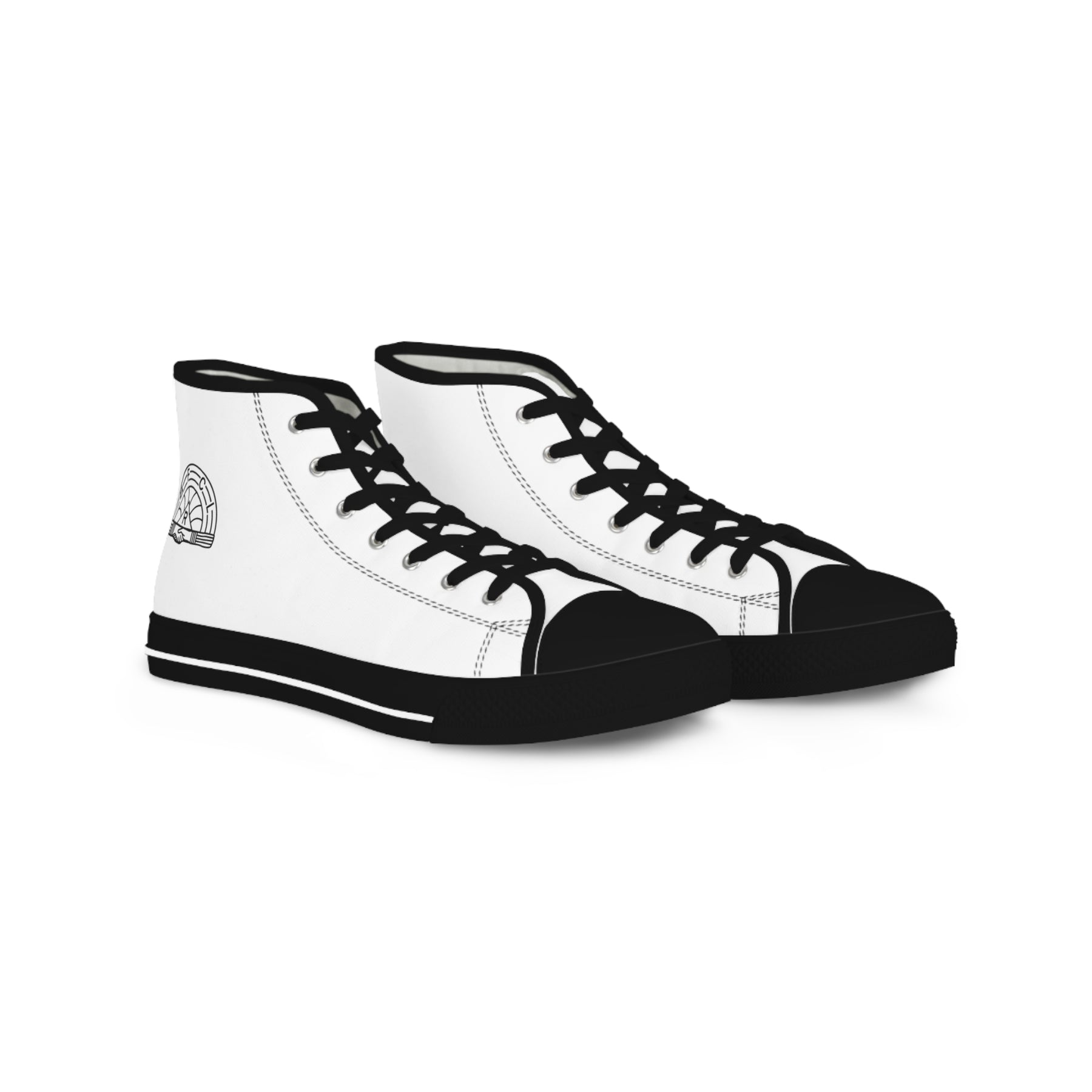 International Order Rainbow For Girls Sneaker - High Top Black & White - Bricks Masons