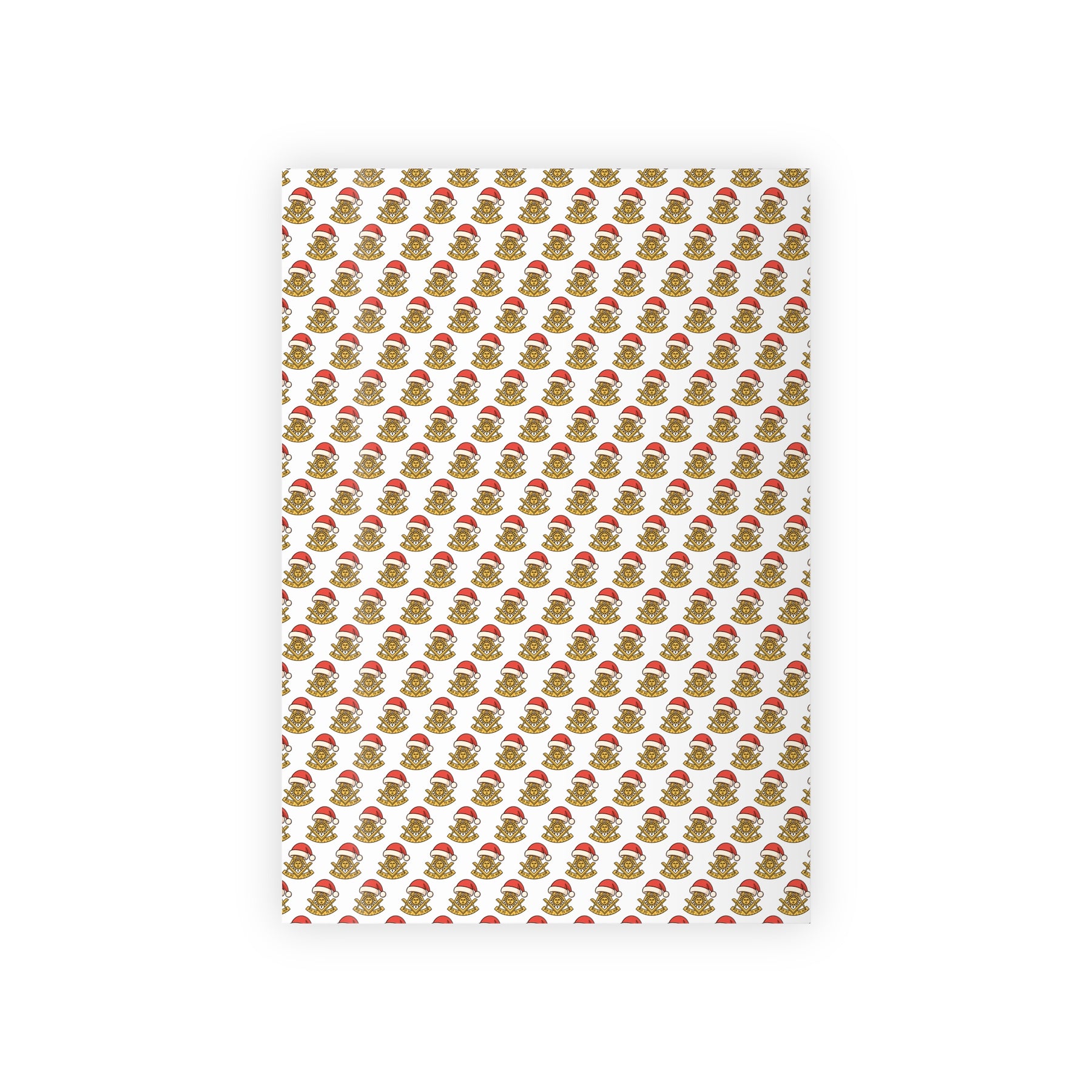Past Master Blue Lodge Wrapping Paper - Golden Square & Compass with Quadrant Sun - Bricks Masons