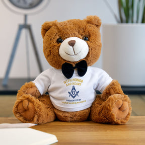 Master Mason Blue Lodge Teddy Bear - Personalizable Gift Plushie - Bricks Masons