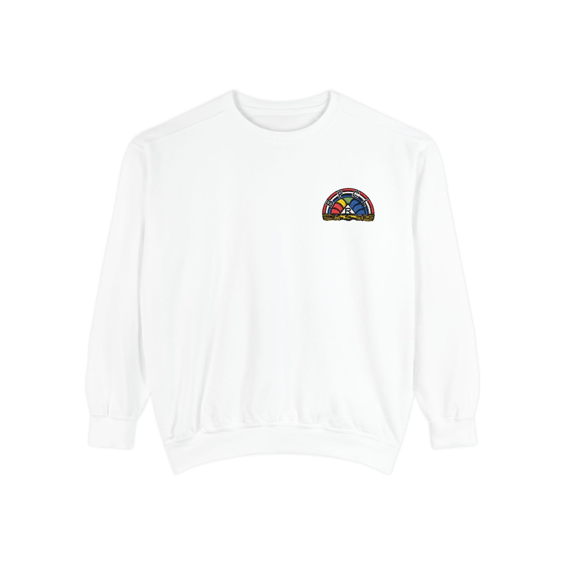 International Order of The Rainbow For Girls Sweatshirt - Embroidered Rainbow Star - Bricks Masons