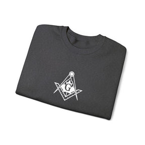 Master Mason Blue Lodge Canada Jurisdiction Sweatshirt - Crewneck Maple Leaf Emblem - Bricks Masons