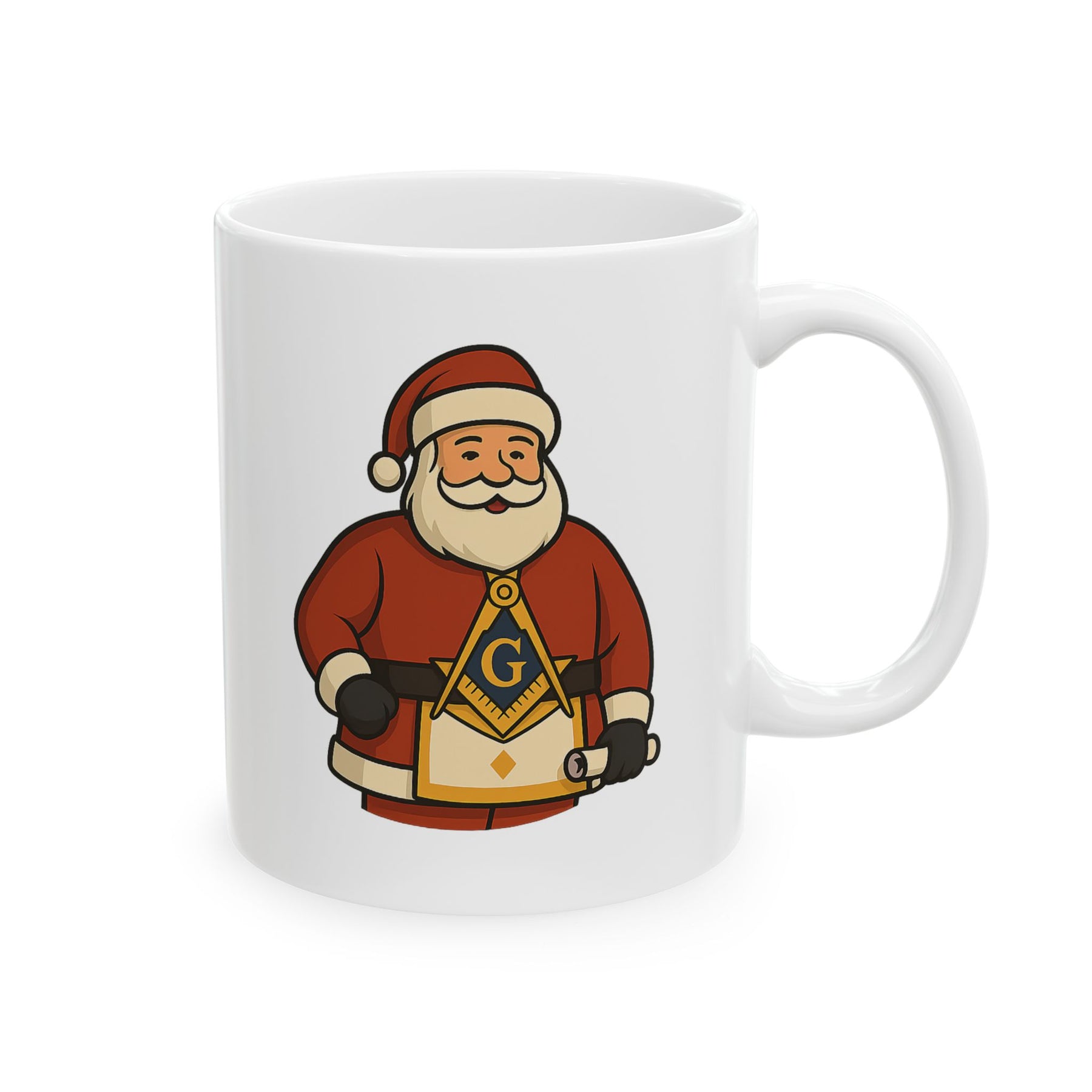 Master Mason Blue Lodge Ceramic Mug, (11oz, 15oz) - Bricks Masons