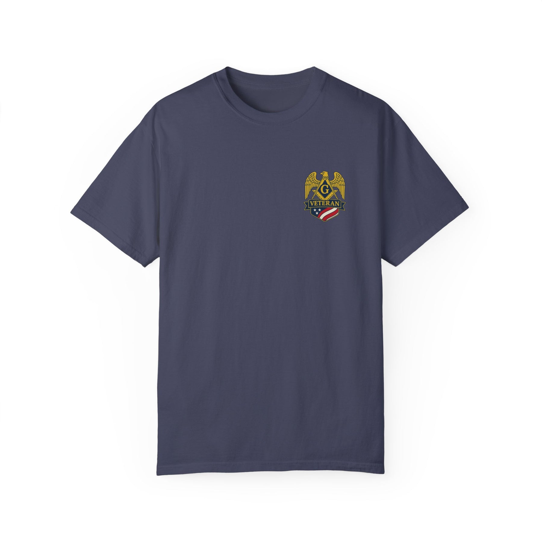 Master Mason Blue Lodge T-Shirt - Veteran Mason Garment-Dyed Tee - Bricks Masons