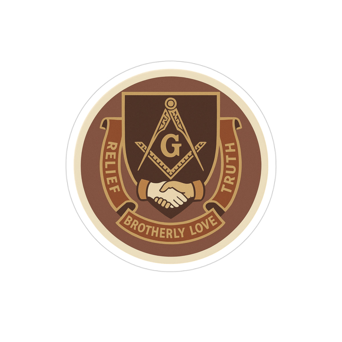 Master Mason Blue Lodge Sticker Decal - Brotherly Love Water Resistant Vinyl - Bricks Masons