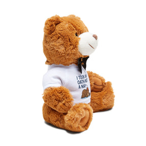 Shriners Teddy Bear - I Took An Oath Not A Nap Plushie - Bricks Masons