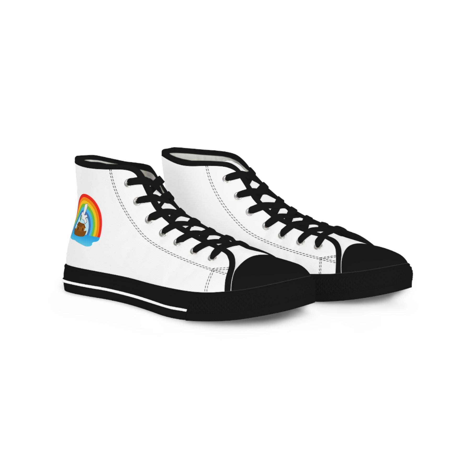 Royal Ark Mariner Sneaker - High Top Black & White Colorful Emblem - Bricks Masons