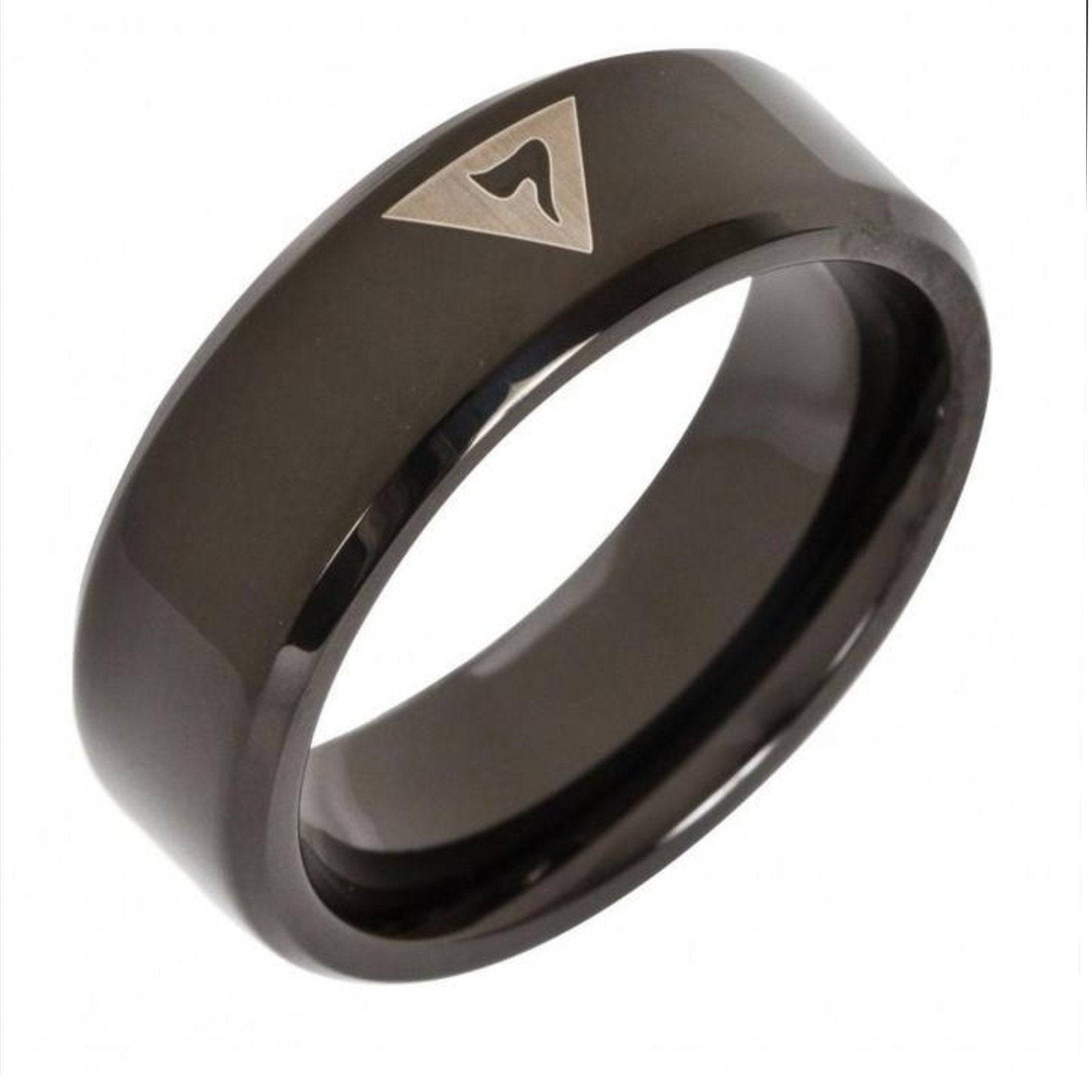 14th Degree Scottish Rite Ring - Tungsten carbide Personalizable