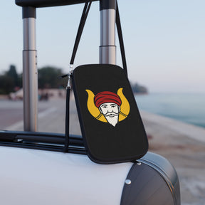 GROTTO Passport Wallet - Black With Shoulder & Wrist Strap - Bricks Masons