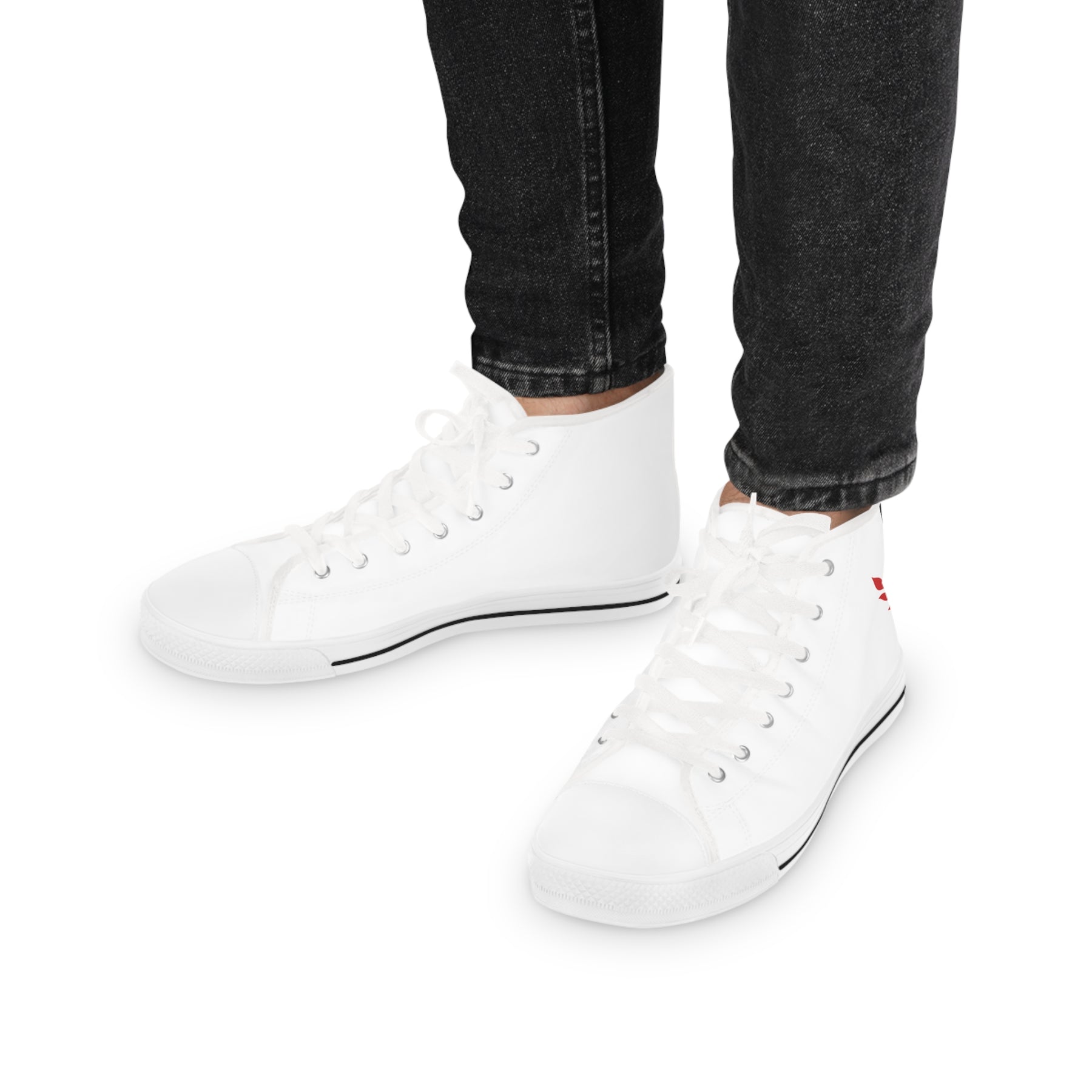 Red Branch of Eri Sneaker - High Top Black & White Red Branch - Bricks Masons