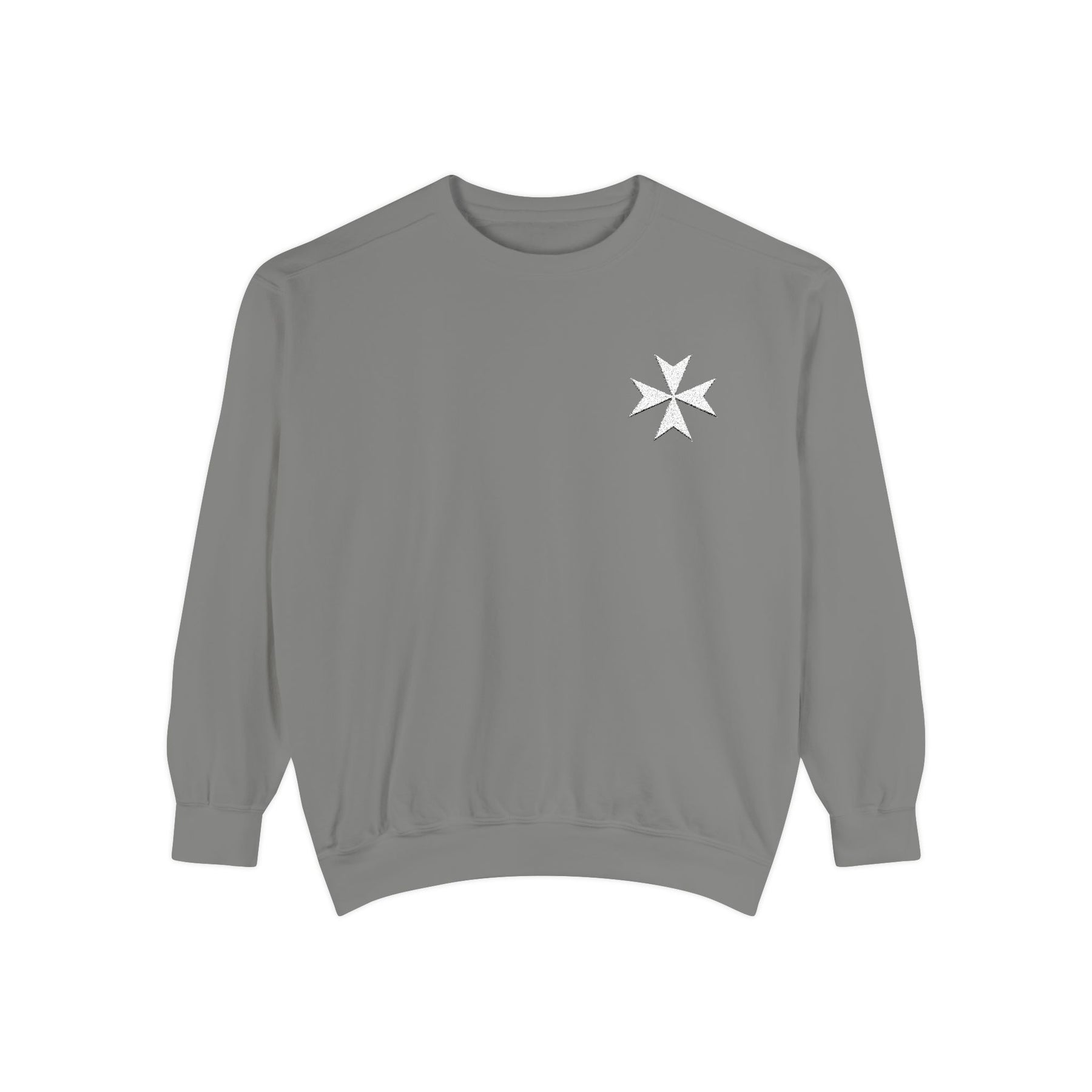 Order of Saint Lazarus Sweatshirt - Embroidered White Cross Emblem - Bricks Masons