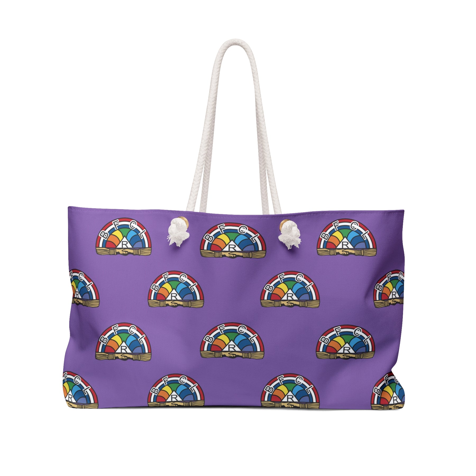 International Order of The Rainbow For Girls Travel Bag - Purple Weekender Bag - Bricks Masons