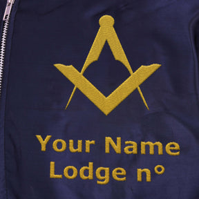 Master Mason Blue Lodge Jacket - Blue Color With Gold Embroidery - Bricks Masons
