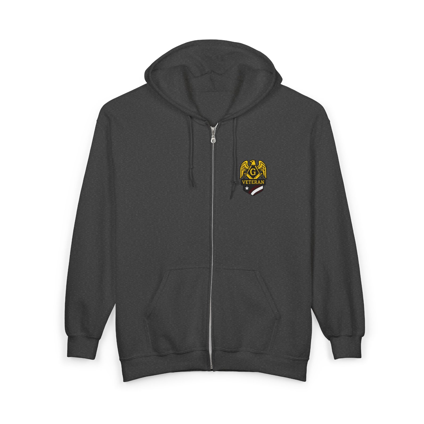 Master Mason Blue Lodge Hoodie - Veteran Mason Zip Up Jacket - Bricks Masons