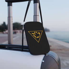 Grand Tiler of Solomon Passport Wallet - Gold & Black With Shoulder & Wrist Strap - Bricks Masons