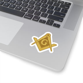 Master Mason Blue Lodge Sticker Decal - Kiss-Cut All Gold - Bricks Masons