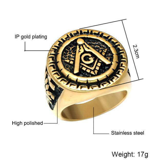 16th Degree Scottish Rite Ring - Round Rose Croix [Multiple Colors] - Bricks Masons