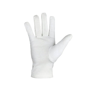 Gloves - White Cotton with Gold Crossed Trowels Machine Embroidery