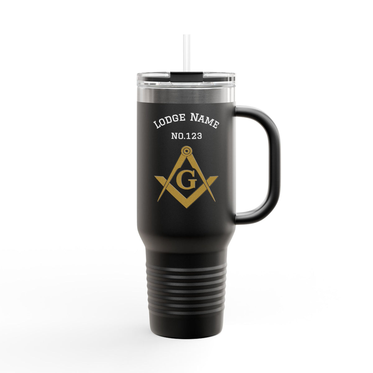 Master Mason Blue Lodge Ringneck Tumbler - Stainless Steel Gold S&C Customizable - Bricks Masons