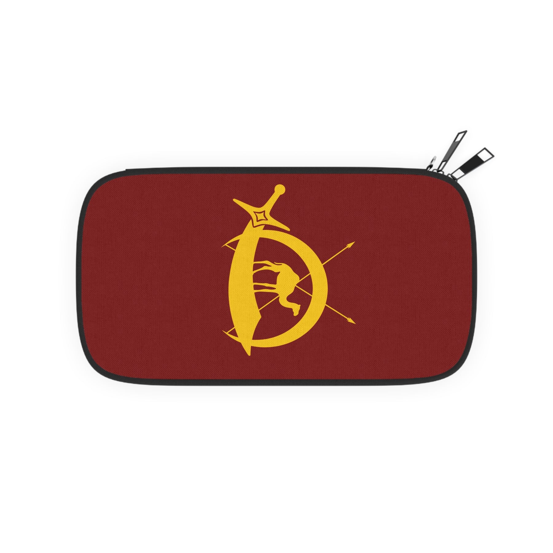DOKO Passport Wallet - Maroon & Yellow With Shoulder & Wrist Strap - Bricks Masons