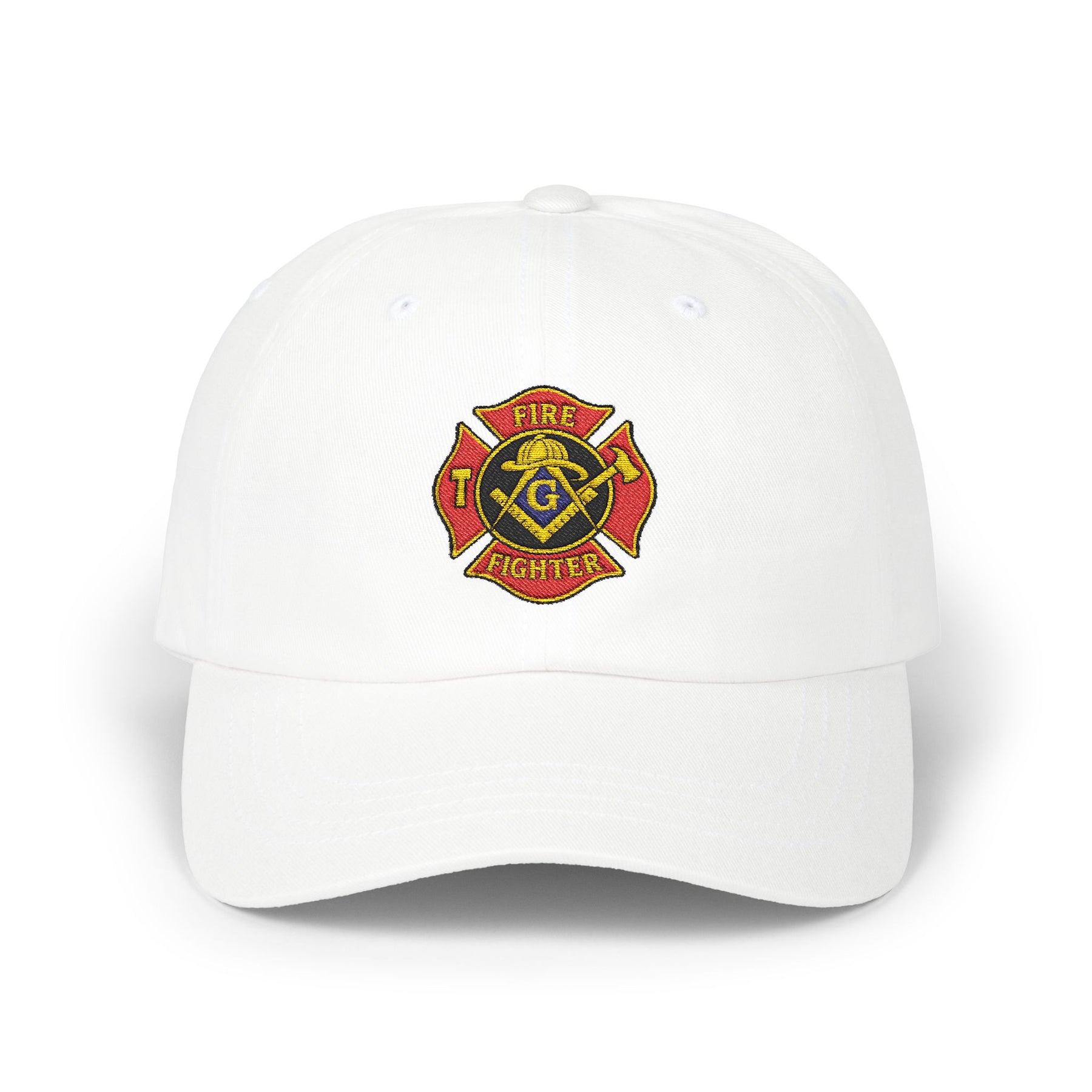 Master Mason Blue Lodge Baseball Cap - Embroidered Firefighter Mason Dad Cap - Bricks Masons