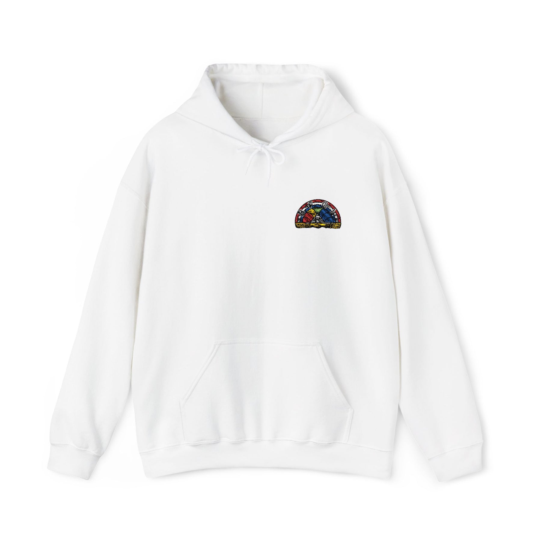 International Order of The Rainbow For Girls Hoodie - Soft Cotton Poly Blend Front Embroidery - Bricks Masons
